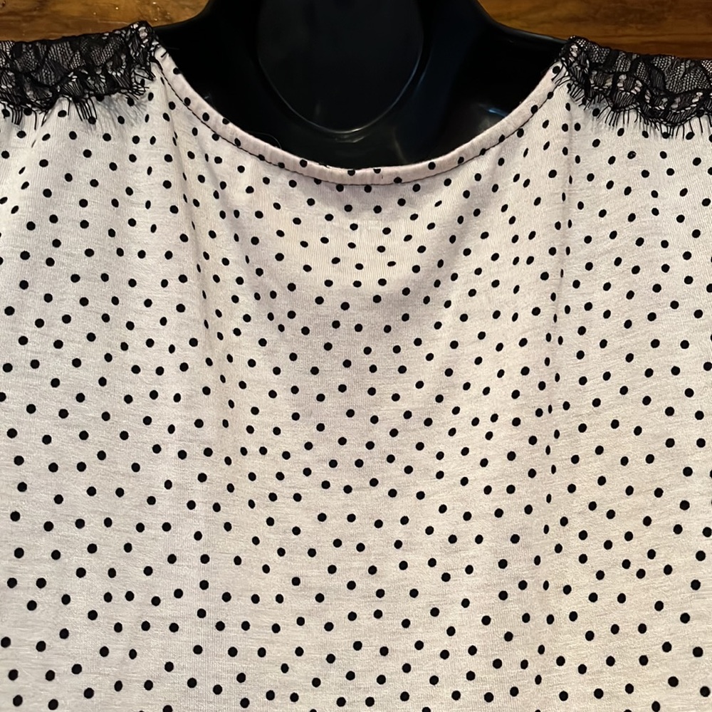 NWOT Polka Dot & Lace Baby Doll Tank - Picture 5 of 9